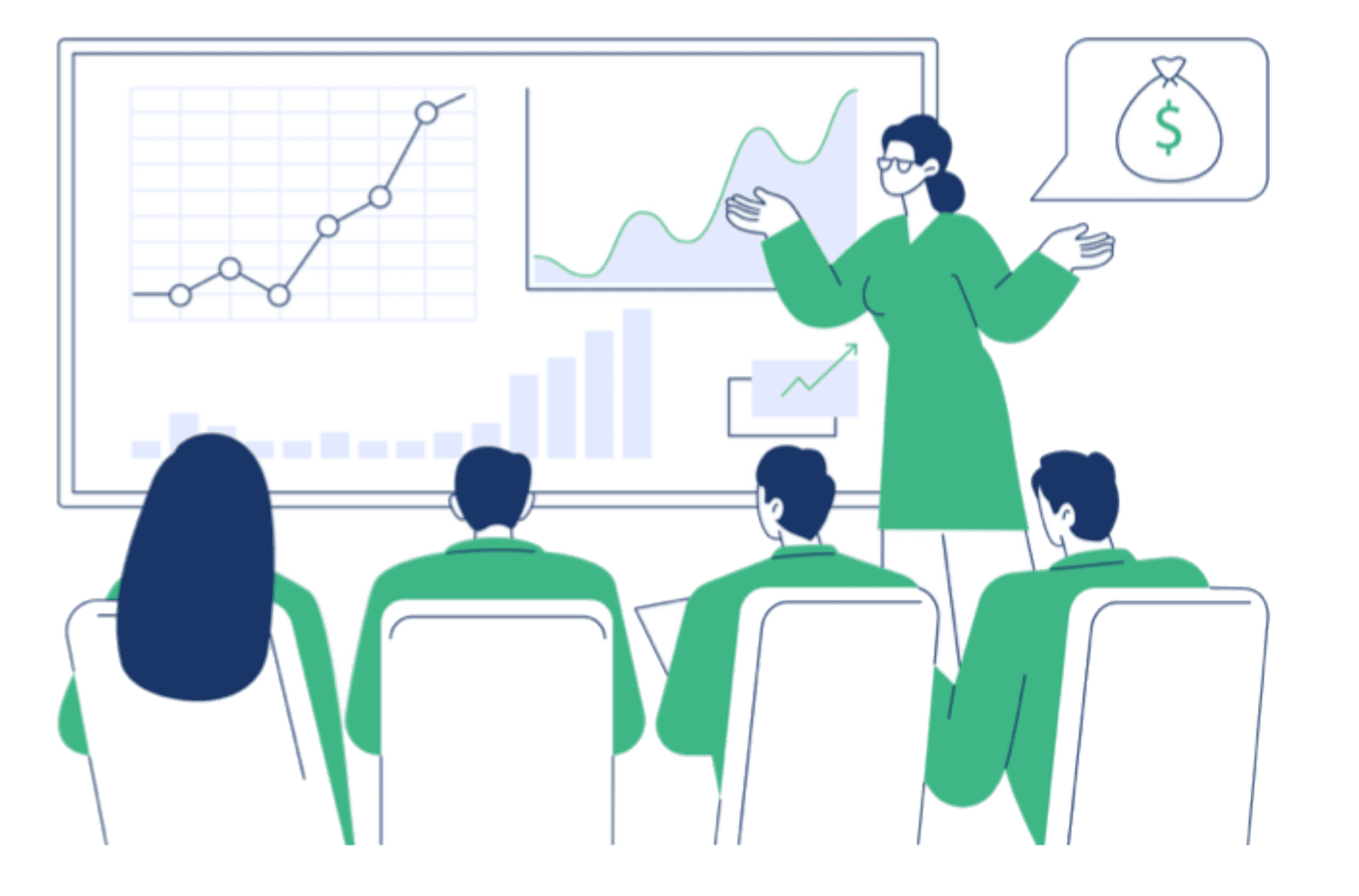 Illustration of a live workshop on homebuying